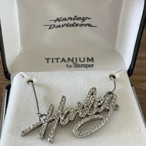 Harley-Davidson Rhinestone and Titanium Necklace